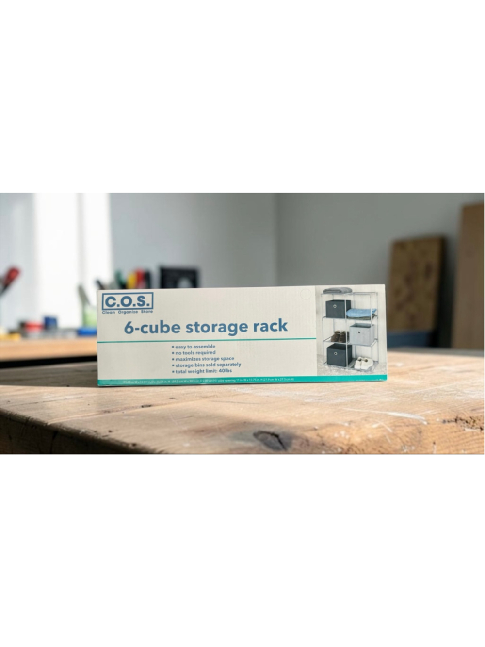C.O.S. 6-Cube Storage Rack, New in Box